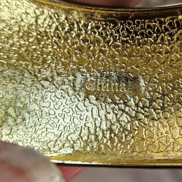 Multi-coloured Pastel Enamel Hinged Bracelet - Picture 7 of 9